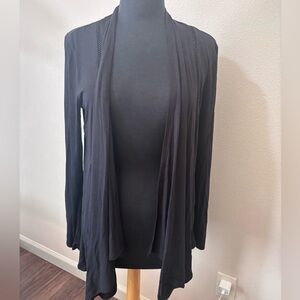 Lightweight Black Open-Front Women's Cardigan